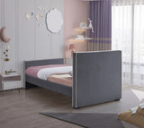 Dillard Velvet Upholstered Bed – Contemporary Elegance with Dark Espresso Legs for Stylish Bedrooms