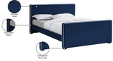 Dillard Velvet Upholstered Bed – Contemporary Elegance with Dark Espresso Legs for Stylish Bedrooms