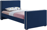 Dillard Velvet Upholstered Bed – Contemporary Elegance with Dark Espresso Legs for Stylish Bedrooms