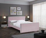 Dillard Velvet Upholstered Bed – Contemporary Elegance with Dark Espresso Legs for Stylish Bedrooms