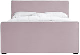 Dillard Velvet Upholstered Bed – Contemporary Elegance with Dark Espresso Legs for Stylish Bedrooms
