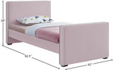 Dillard Velvet Upholstered Bed – Contemporary Elegance with Dark Espresso Legs for Stylish Bedrooms