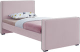 Dillard Velvet Upholstered Bed – Contemporary Elegance with Dark Espresso Legs for Stylish Bedrooms