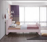 Dillard Velvet Upholstered Bed – Contemporary Elegance with Dark Espresso Legs for Stylish Bedrooms