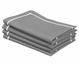Dinner Napkins Cloth - Line Embroidered Napkins