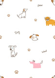 Dog Paw Woof Printed Canopy