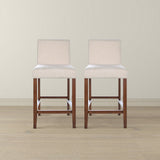 Dorian Beige Fabric Counter Chair (Set of 2)