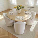 Doris Rolling Upholstered Dining Chair With Castors (Set of 2)