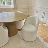 Doris Rolling Upholstered Dining Chair With Castors (Set of 2)