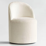 Doris Rolling Upholstered Dining Chair With Castors (1-Piece)
