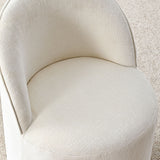 Doris Rolling Upholstered Dining Chair With Castors (Set of 4)