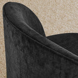 Doris Rolling Upholstered Dining Chair With Castors (1-Piece)