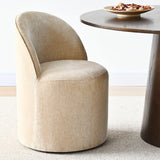 Doris Rolling Upholstered Dining Chair With Castors (Set of 2)