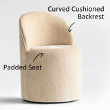 Doris Rolling Upholstered Dining Chair With Castors (1-Piece)