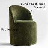 Doris Rolling Upholstered Dining Chair With Castors (Set of 2)