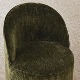 Doris Rolling Upholstered Dining Chair With Castors (1-Piece)