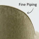 Doris Rolling Upholstered Dining Chair With Castors (Set of 6)