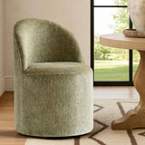 Doris Rolling Upholstered Dining Chair With Castors (Set of 2)