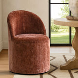Doris Rolling Upholstered Dining Chair With Castors (1-Piece)