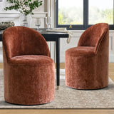 Doris Rolling Upholstered Dining Chair With Castors (Set of 4)