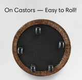 Doris Rolling Upholstered Dining Chair With Castors (Set of 6)