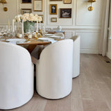 Doris Rolling Upholstered Dining Chair With Castors (Set of 4)