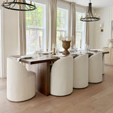 Doris Rolling Upholstered Dining Chair With Castors (1-Piece)