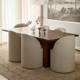 Doris Rolling Upholstered Dining Chair With Castors (1-Piece)