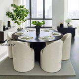 Doris Rolling Upholstered Dining Chair With Castors (Set of 4)
