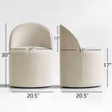 Doris Rolling Upholstered Dining Chair With Castors (Set of 2)