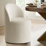 Doris Rolling Upholstered Dining Chair With Castors (Set of 6)