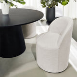 Doris Rolling Upholstered Dining Chair With Castors (Set of 2)