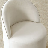 Doris Rolling Upholstered Dining Chair With Castors (Set of 2)