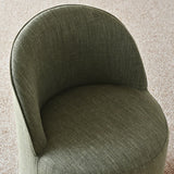 Doris Rolling Upholstered Dining Chair With Castors (Set of 2)