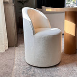Doris Rolling Upholstered Dining Chair With Castors (Set of 6)