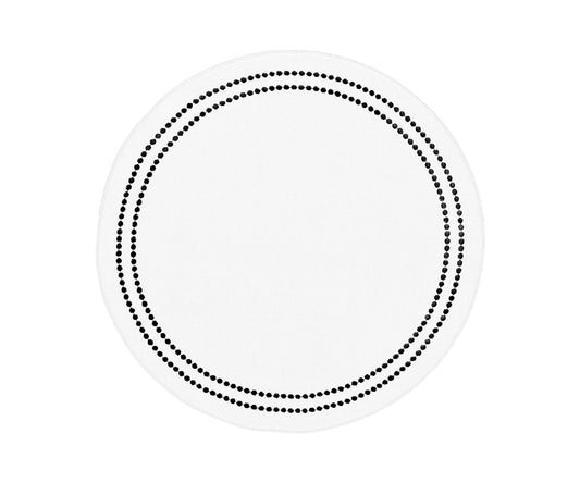 Round Black Placemats