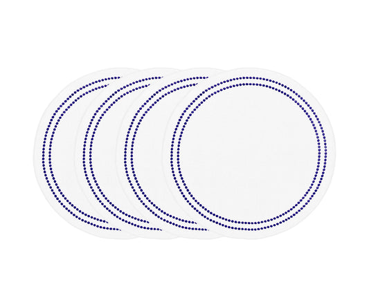 Navy Blue and White Placemats