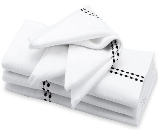 Black Embroidered Napkins