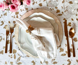 Gold Embroidered Pearls Napkins