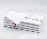 Red Embroidered Pearls Napkins