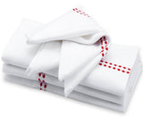 Red Embroidered Pearls Napkins
