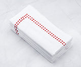 Red Embroidered Pearls Napkins