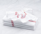 White Dinner Napkins - Pearl Napkins