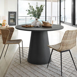 Dwen 35" Modern Round Pedestal Dining Table