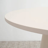 Dwen 35" Modern White Round Pedestal Console Table
