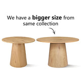 Dwen 35" Modern Round Pedestal Dining Table