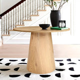Dwen 35" Modern Round Pedestal Dining Table