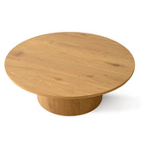 Dwen 40" Modern Round Pedestal Coffee Table