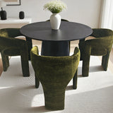 Khloe Modern Chenille Dining Chair with Arms (Set of 4)
