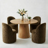 Dwen & Doris 46" Round Dining Table Set for 4 (5-Piece)